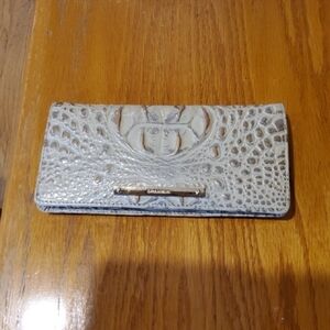 Brahmin Cream Crocodile Embossed Women's Wallet